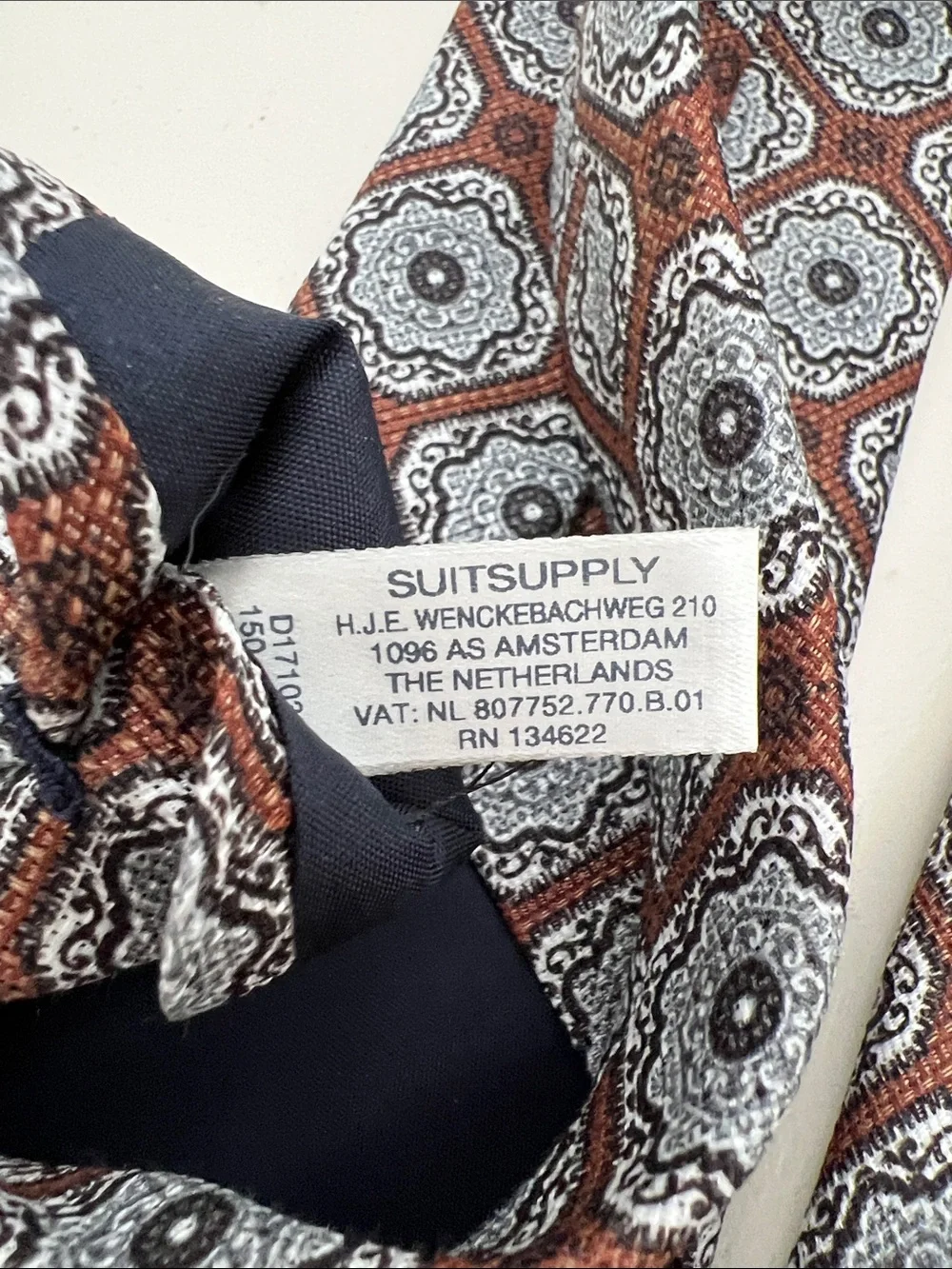 Suitsupply Brown and Gray Medallion Tie